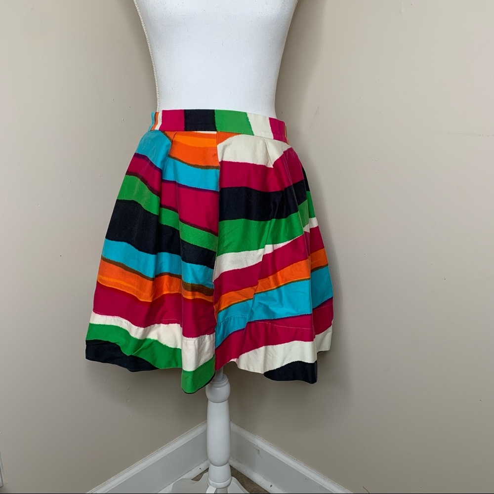 JENNIFER REALE Colorful Striped High Waisted Mini